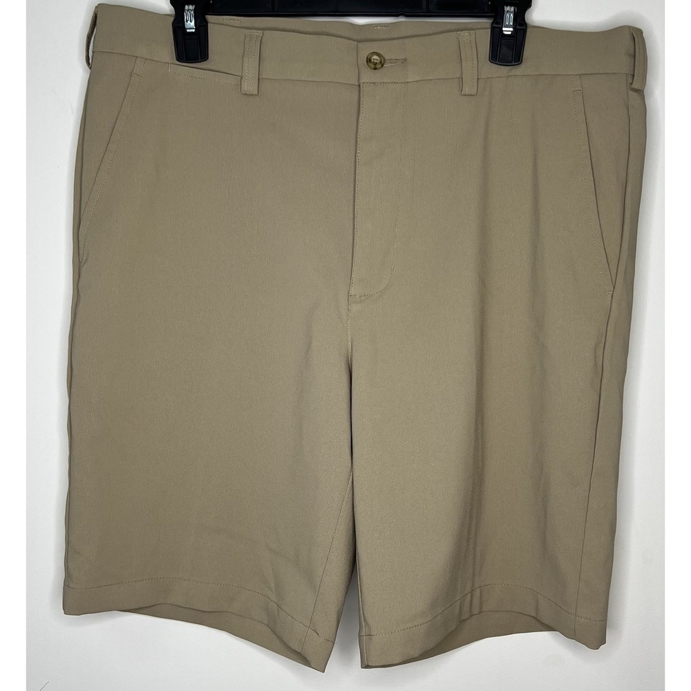 PGA Tour Shorts Mens Size 36 x 9 Tan Flat Front Golf